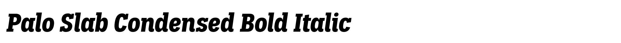 Palo Slab Condensed Bold Italic image